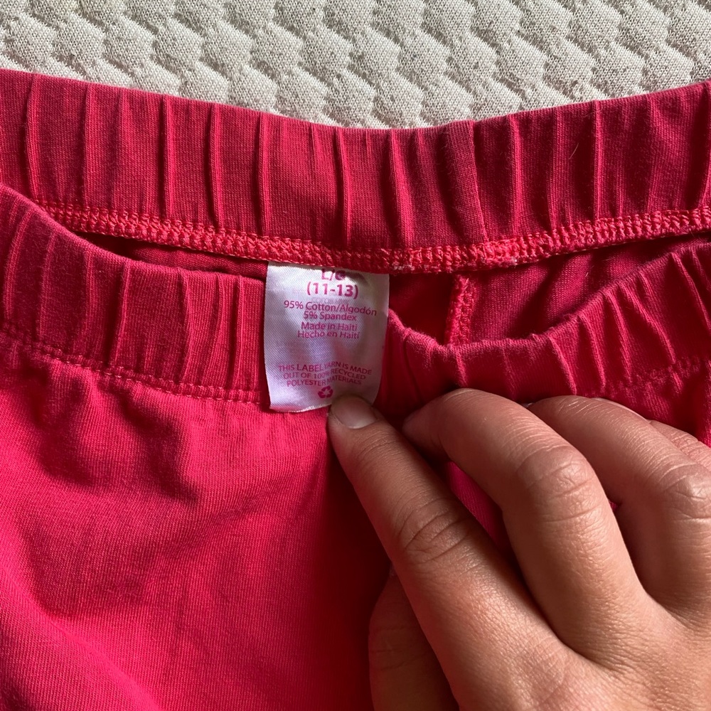 Pink pajama leggings